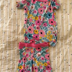 Little Sleepies Floral Pajama Set - Pink, Yellow, and Blue
